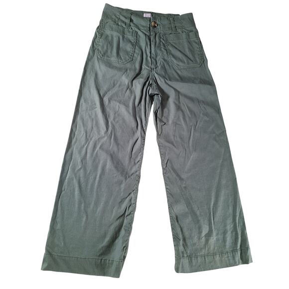Maeve The Colette Green Cropped Minimalist Indie Pants - Picture 1 of 6